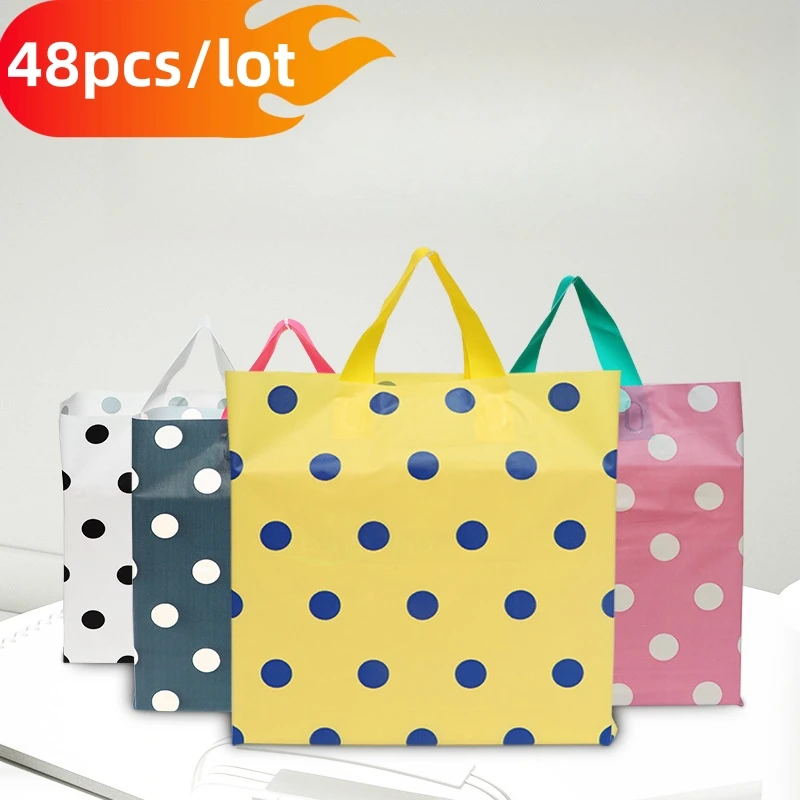 Wedding/Event Supply Store - 48 Stück, mattierte Tragetasche mit Punktmuster,