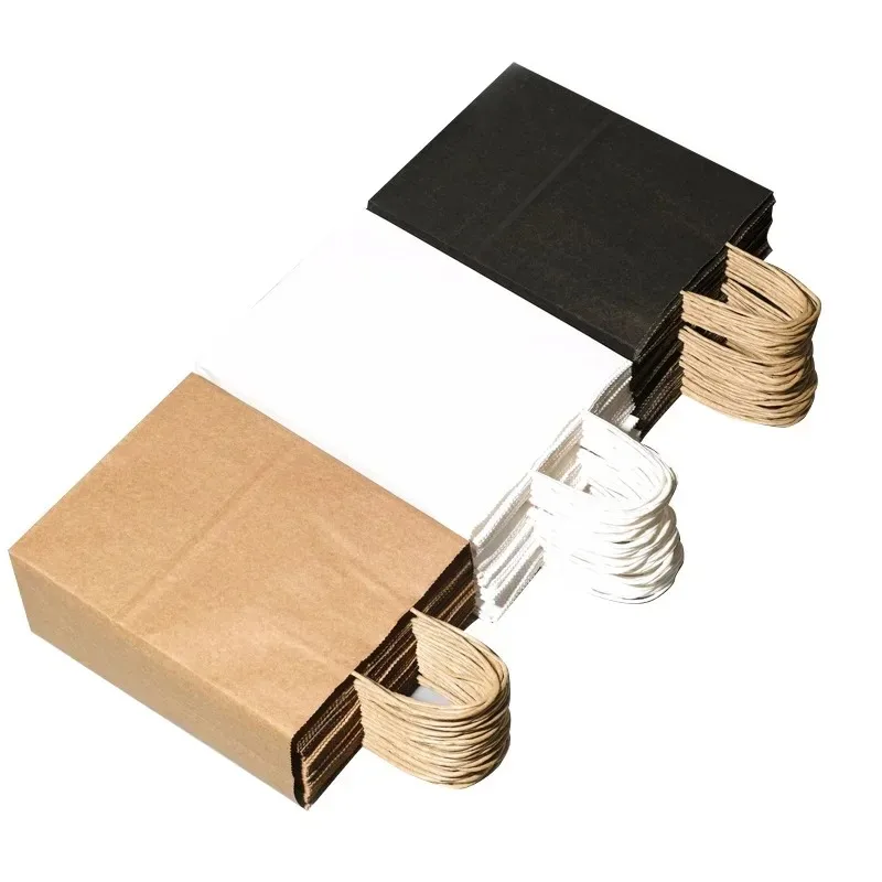 Wedding/Event Supply Store - 100 Stück/Los Kraftpapiertüten mit Griffen, einfarbige